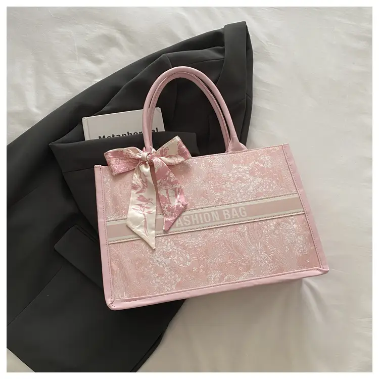 Women's Large Capacity Guofeng Tote Bag with Bow — feature 8