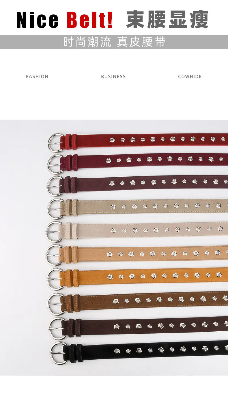 Purple Star Rivet Belt for Women — feature 3