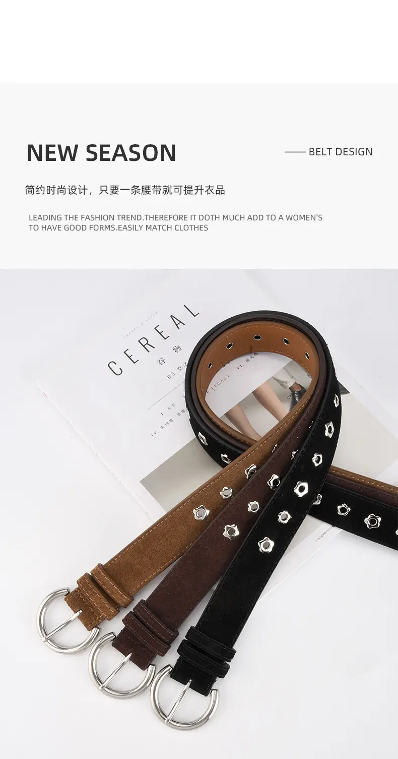 Purple Star Rivet Belt for Women — feature 4