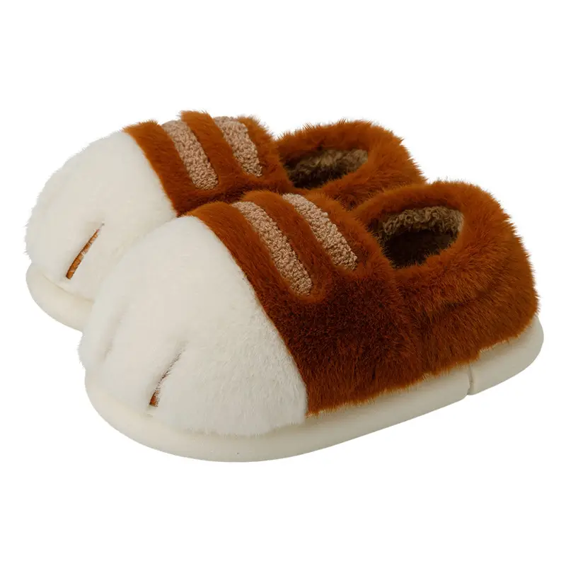 Nanbowan Cute Cat Claw Cotton Shoes Winter Fleece-Lined Thickened Cute Couple Outer Wear Home Indoor Cotton Slippers Wholesale