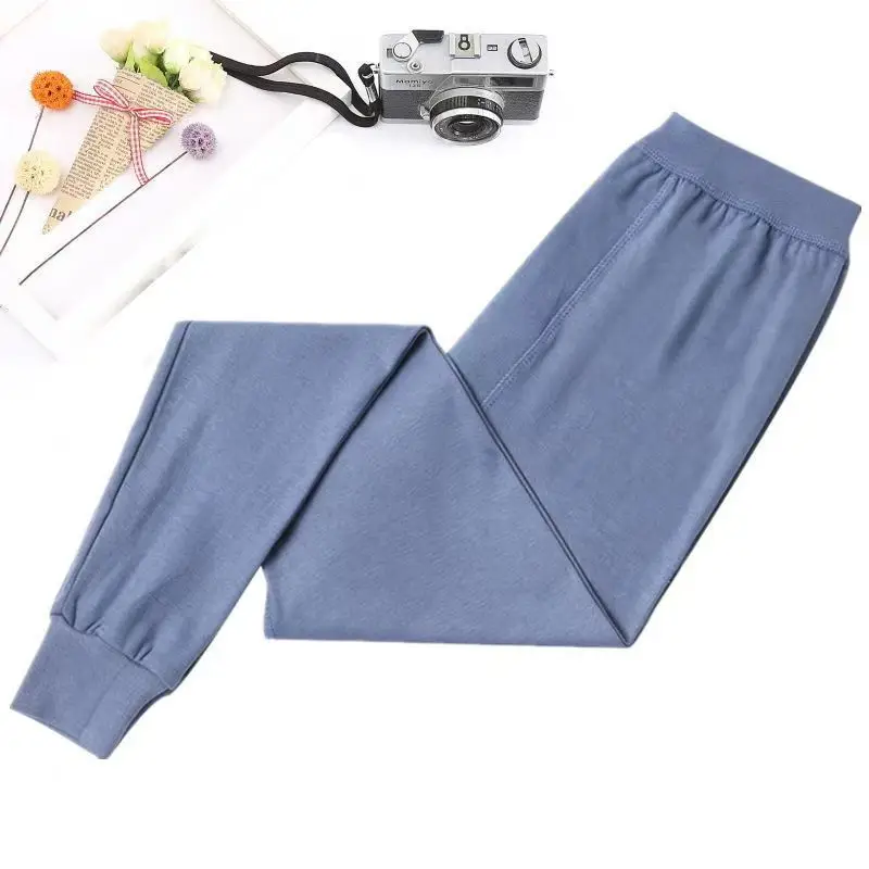 Cotton Men's Autumn Trousers Adult Autumn and Winter Loose plus size Plus Fertilizer High Waist Pants Cotton Wool Pants Warm Bottoming Pants