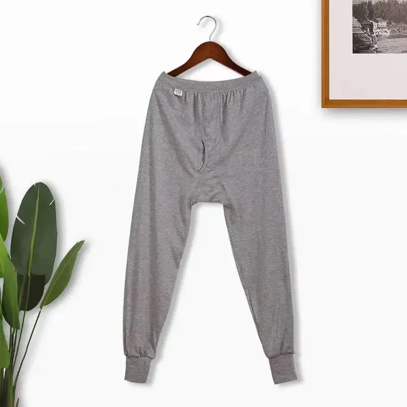 Cotton Men's Autumn Trousers Adult Autumn and Winter Loose plus size Plus Fertilizer High Waist Pants Cotton Wool Pants Warm Bottoming Pants — feature 12