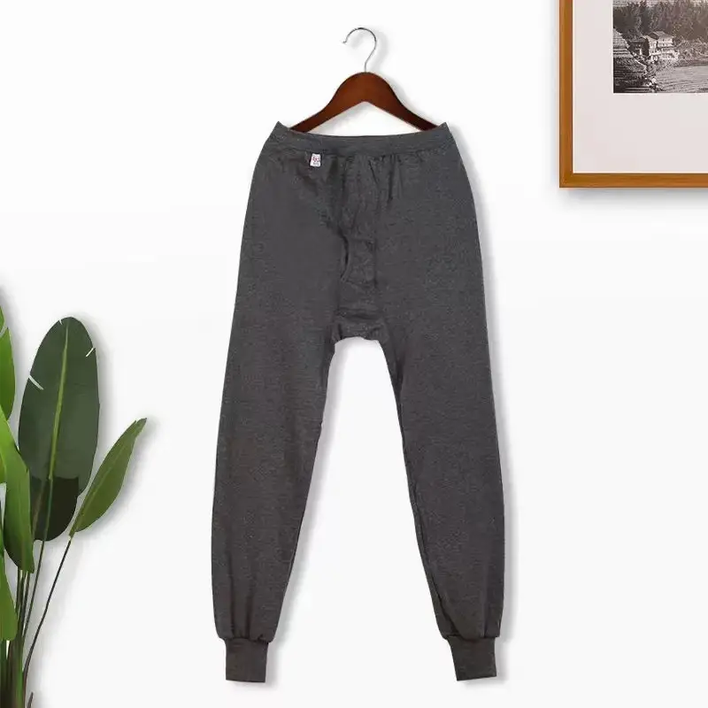 Cotton Men's Autumn Trousers Adult Autumn and Winter Loose plus size Plus Fertilizer High Waist Pants Cotton Wool Pants Warm Bottoming Pants — feature 13