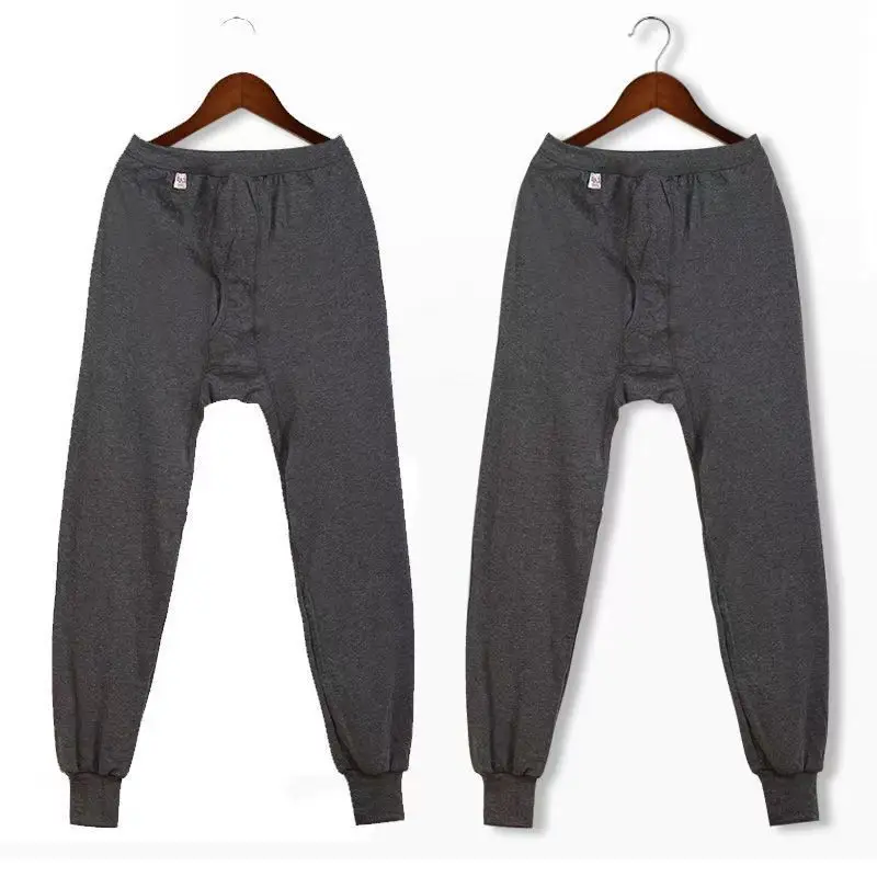Cotton Men's Autumn Trousers Adult Autumn and Winter Loose plus size Plus Fertilizer High Waist Pants Cotton Wool Pants Warm Bottoming Pants