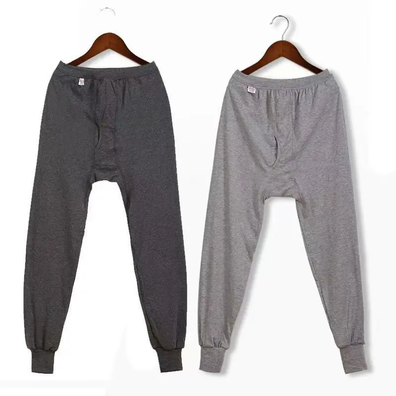 Cotton Men's Autumn Trousers Adult Autumn and Winter Loose plus size Plus Fertilizer High Waist Pants Cotton Wool Pants Warm Bottoming Pants