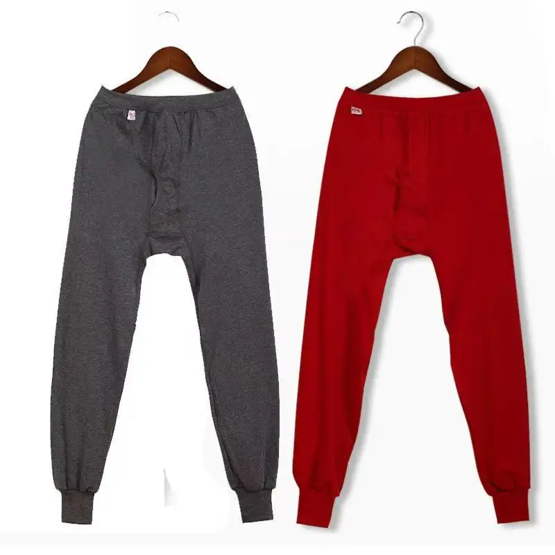 Cotton Men's Autumn Trousers Adult Autumn and Winter Loose plus size Plus Fertilizer High Waist Pants Cotton Wool Pants Warm Bottoming Pants