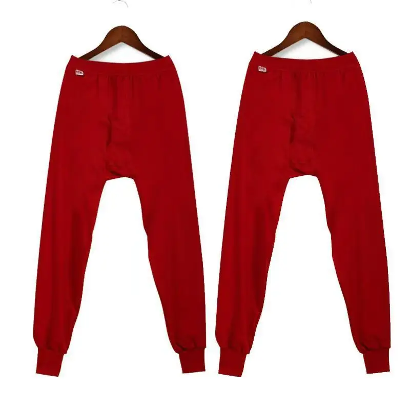 Cotton Men's Autumn Trousers Adult Autumn and Winter Loose plus size Plus Fertilizer High Waist Pants Cotton Wool Pants Warm Bottoming Pants