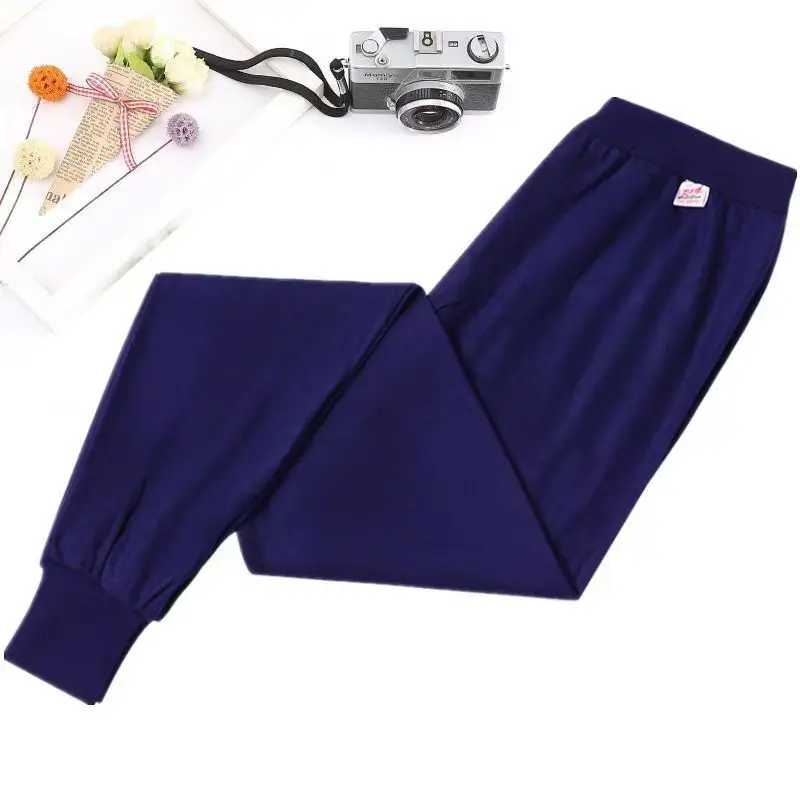 Cotton Men's Autumn Trousers Adult Autumn and Winter Loose plus size Plus Fertilizer High Waist Pants Cotton Wool Pants Warm Bottoming Pants
