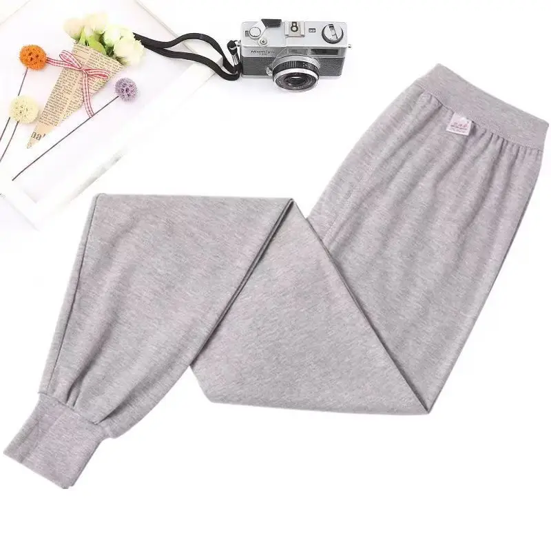 Cotton Men's Autumn Trousers Adult Autumn and Winter Loose plus size Plus Fertilizer High Waist Pants Cotton Wool Pants Warm Bottoming Pants