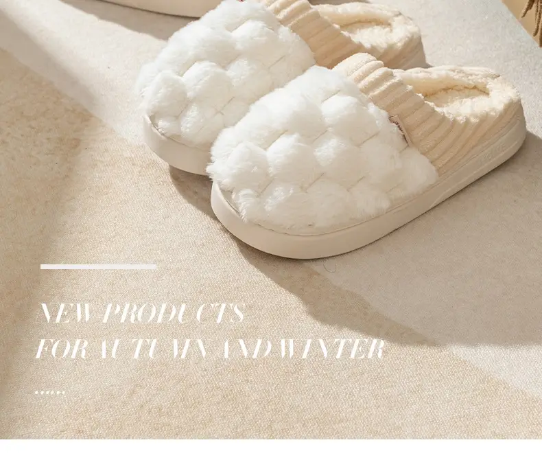 Women Cotton Floral Slippers Winter Warm Indoor — feature 3
