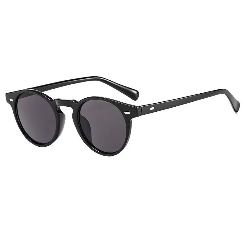 Men's Orange Lens Sunglasses Black Small Frame - Image 9