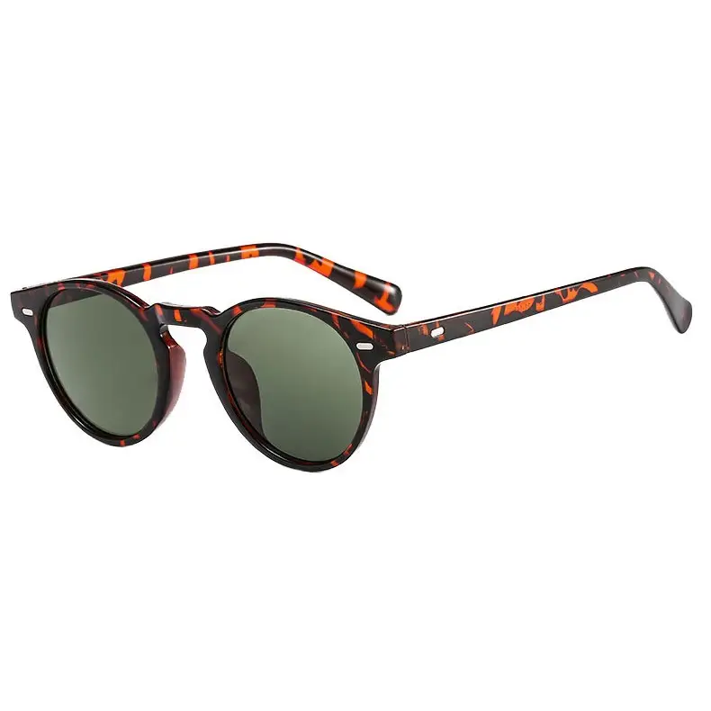 Men's Orange Lens Sunglasses Black Small Frame - Image 10