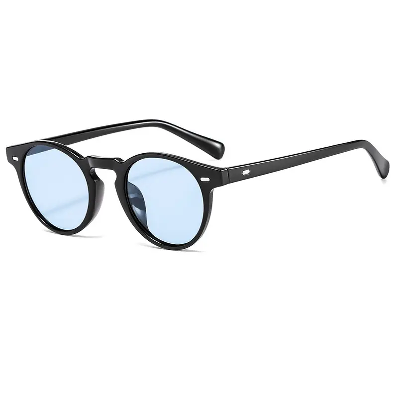 Men's Orange Lens Sunglasses Black Small Frame - Image 11