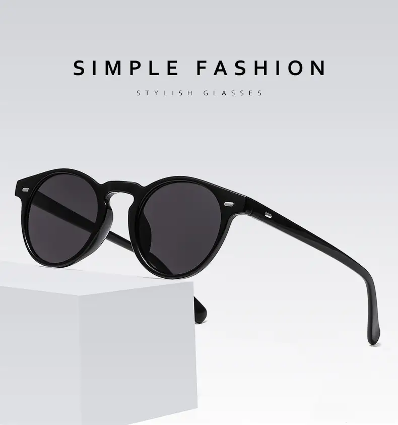 Men's Orange Lens Sunglasses Black Small Frame — feature 1