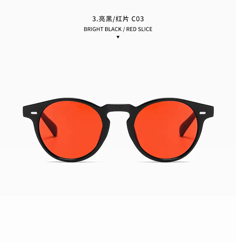 Men's Orange Lens Sunglasses Black Small Frame — feature 10
