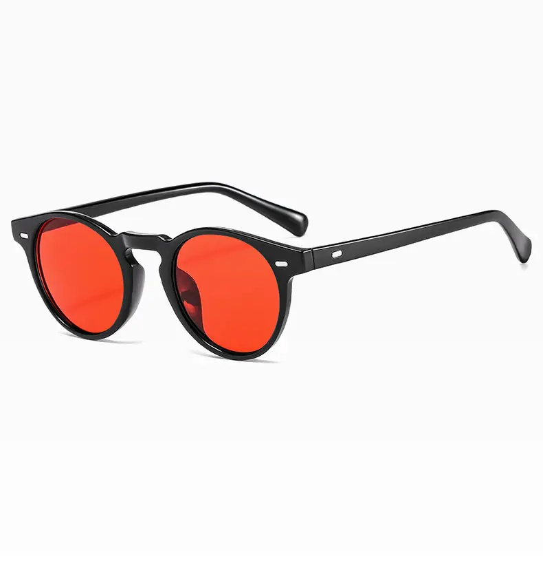 Men's Orange Lens Sunglasses Black Small Frame — feature 11