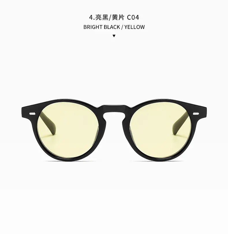 Men's Orange Lens Sunglasses Black Small Frame — feature 12