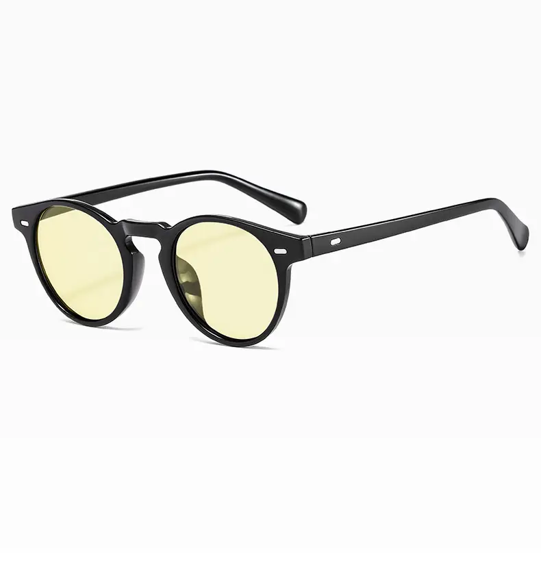 Men's Orange Lens Sunglasses Black Small Frame — feature 13