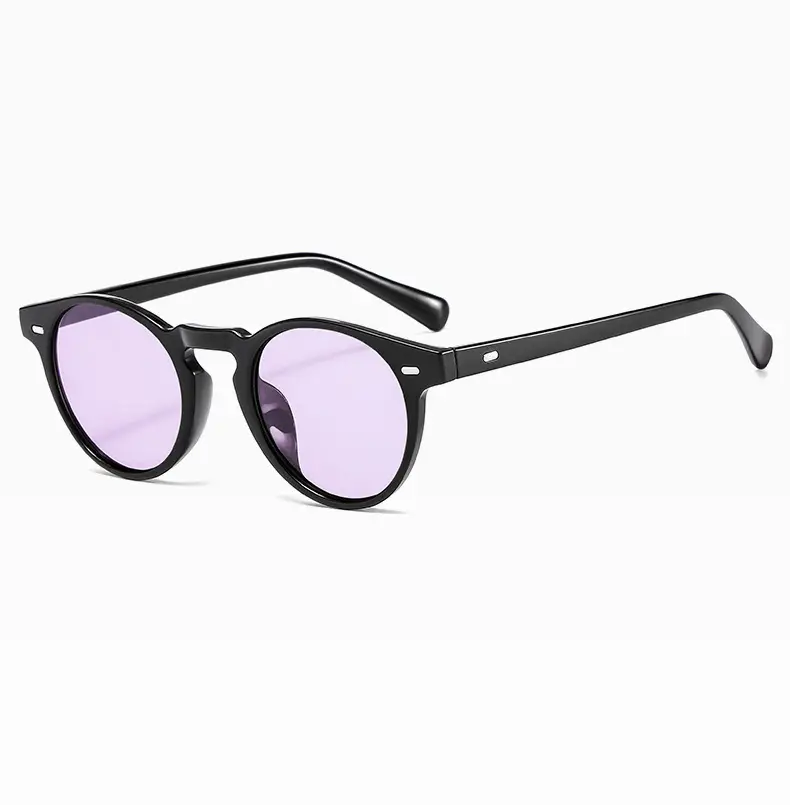 Men's Orange Lens Sunglasses Black Small Frame — feature 17