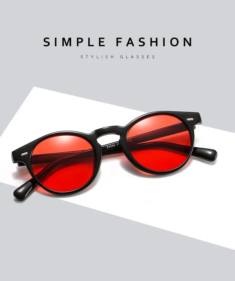 Men's Orange Lens Sunglasses Black Small Frame — feature 2