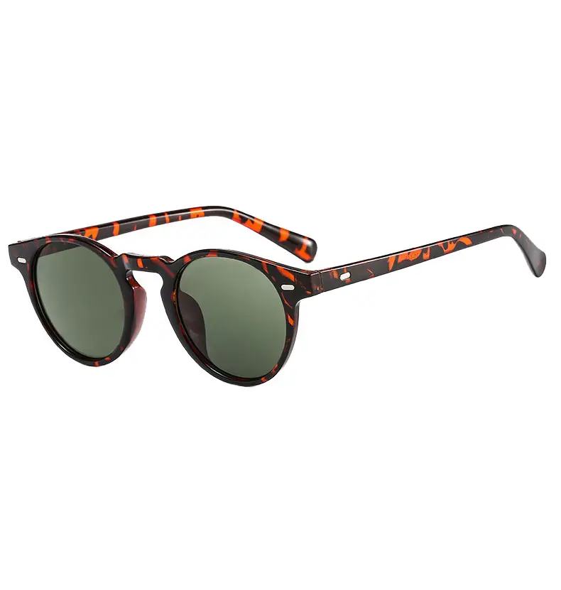 Men's Orange Lens Sunglasses Black Small Frame - Image 2