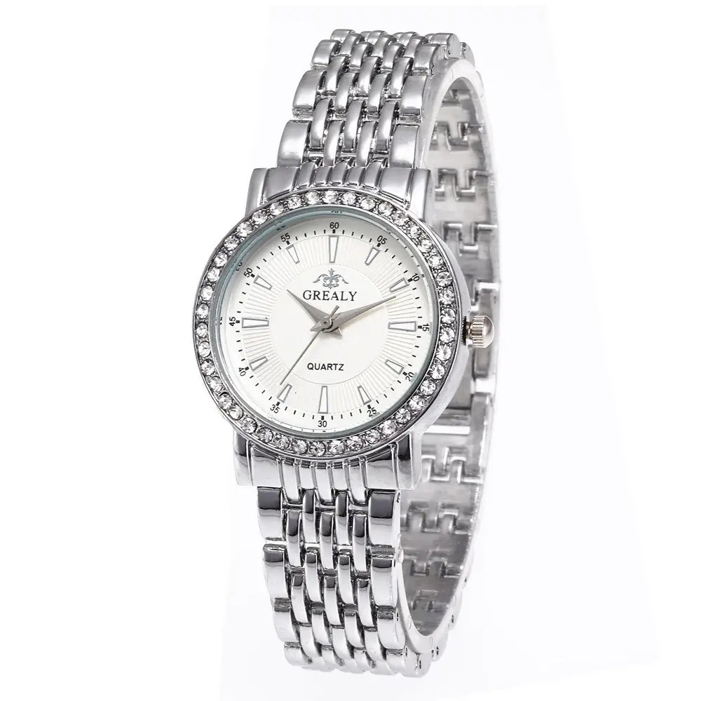 Gold Diamond Encrusted Women's Quartz Watch - Image 11