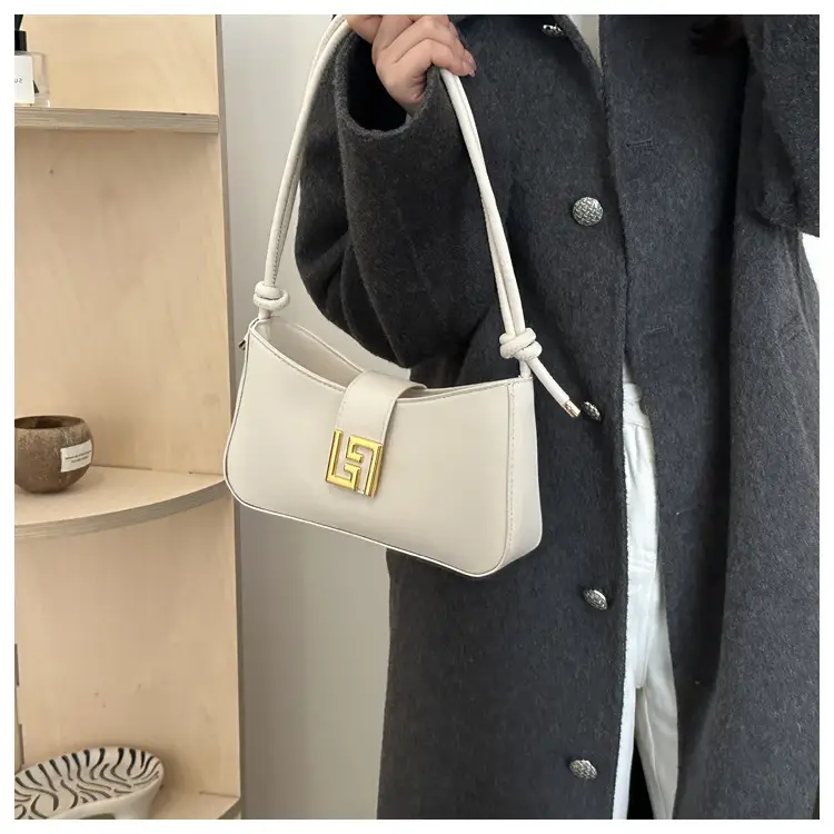 Black Fendi Style Shoulder Bag with Gold Logo — feature 28