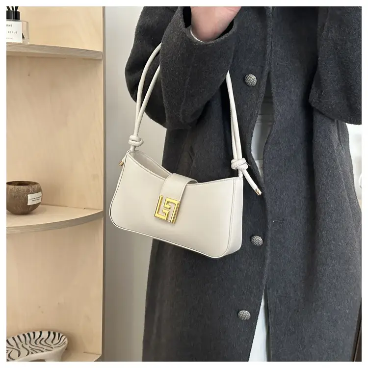 Black Fendi Style Shoulder Bag with Gold Logo — feature 29