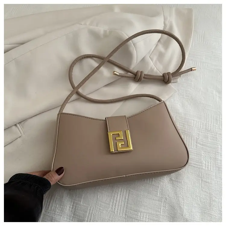 Black Fendi Style Shoulder Bag with Gold Logo — feature 8