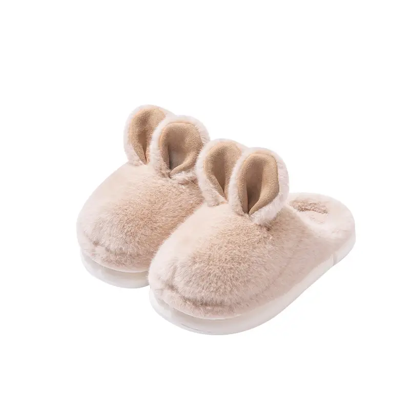 Cotton Slippers Women's Winter Plush Rabbit Cute Girl's Home Warm Non-slip fleece-lined Thickened Indoor Cotton Slippers