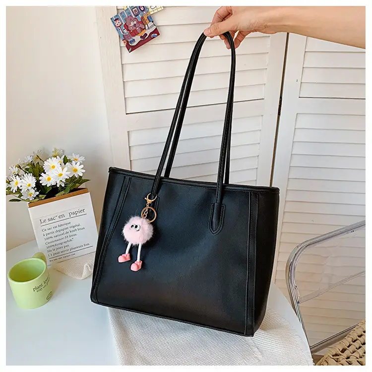 Black Textured Shoulder Bag for Women Autumn Winter — feature 22