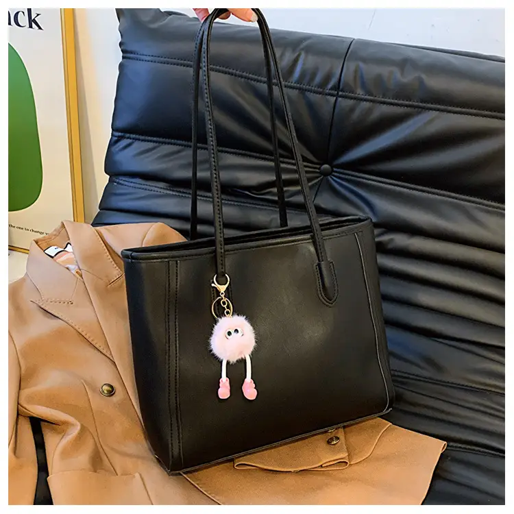 Black Textured Shoulder Bag for Women Autumn Winter — feature 27