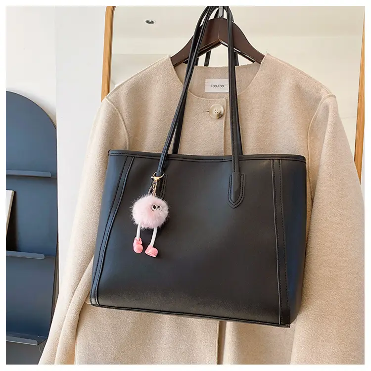 Black Textured Shoulder Bag for Women Autumn Winter — feature 29