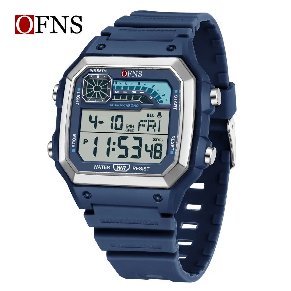 OFNS Digital Analog Watch for Men Navy Blue
