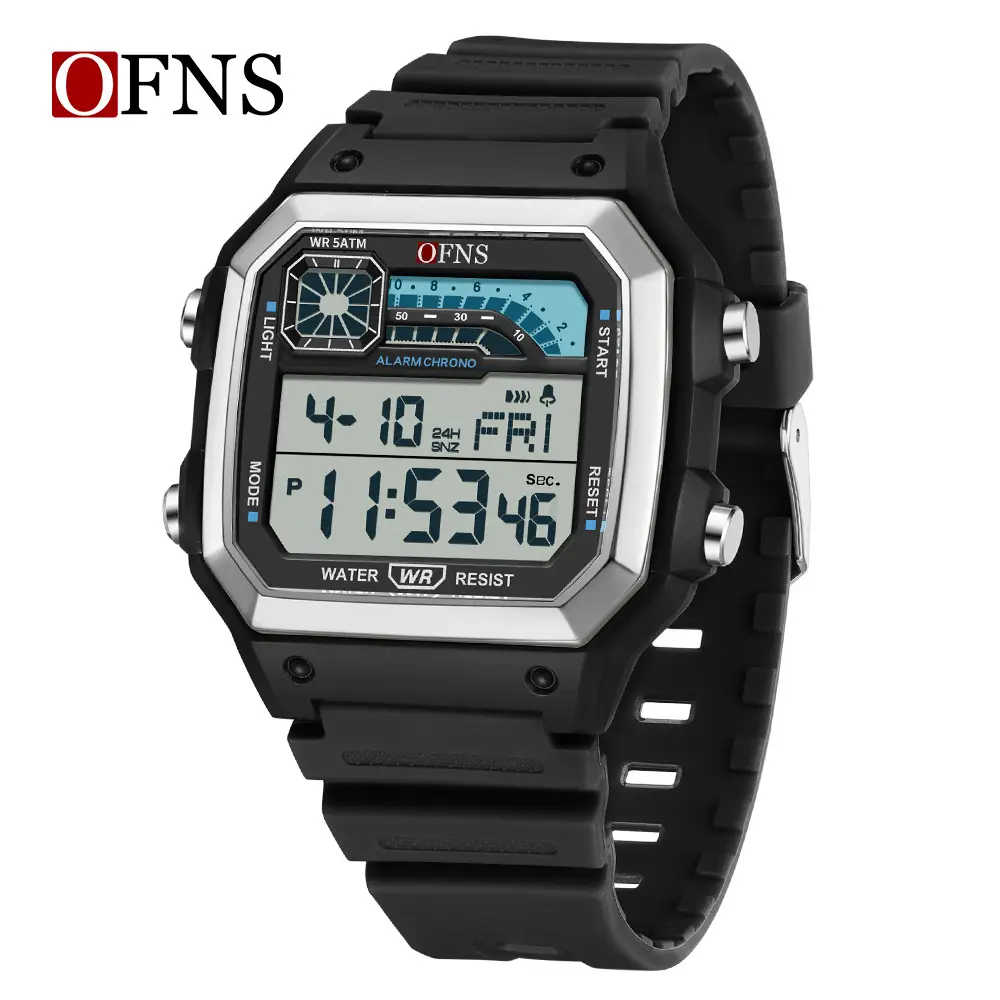 OFNS Digital Analog Watch for Men Navy Blue