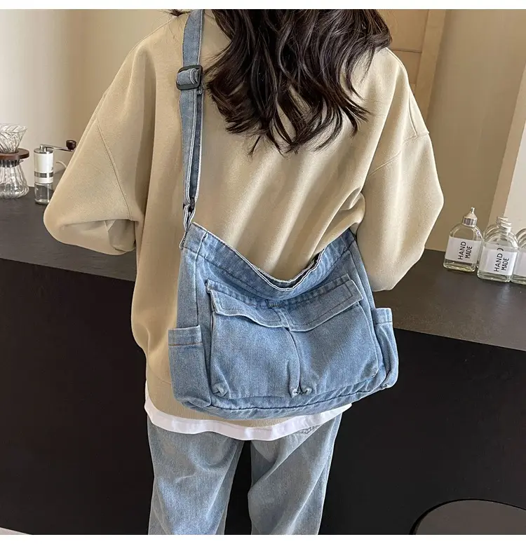 Women Denim Crossbody Bag Blue Casual Fashion — feature 15