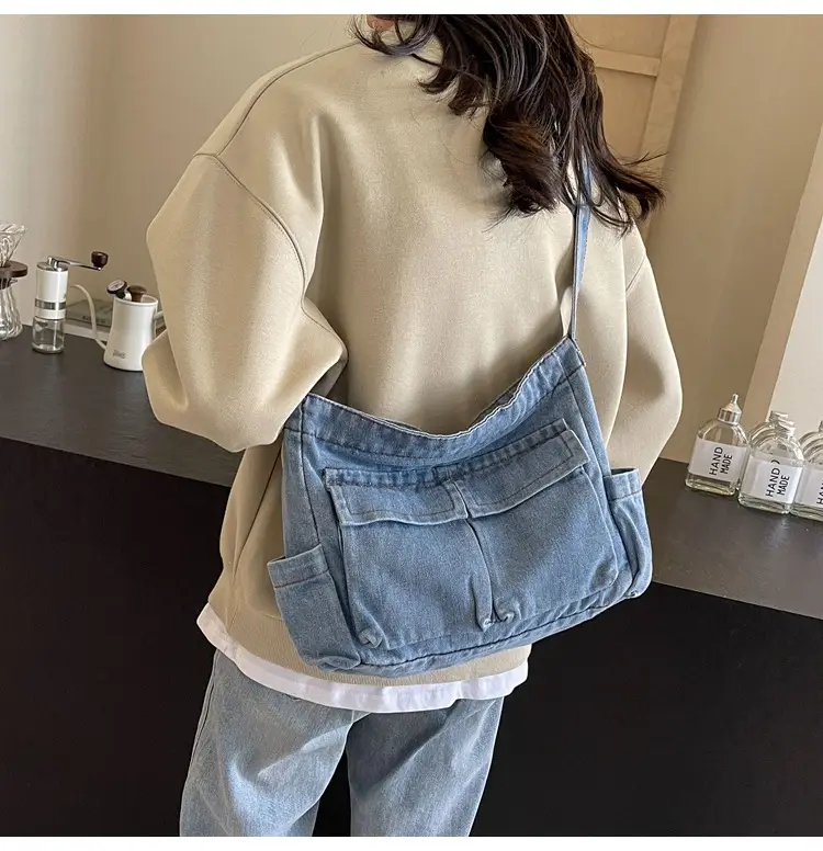 Women Denim Crossbody Bag Blue Casual Fashion — feature 16