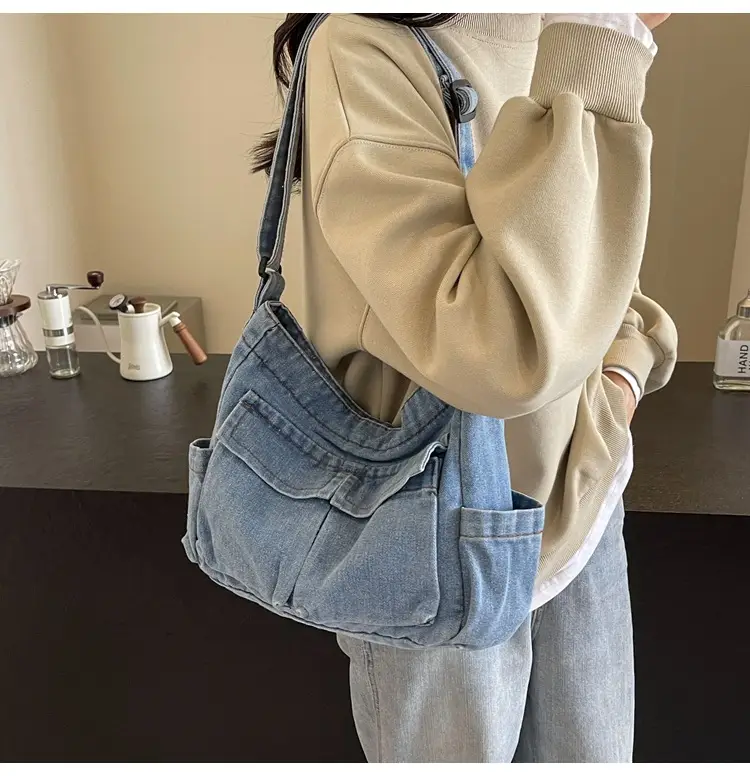 Women Denim Crossbody Bag Blue Casual Fashion — feature 17