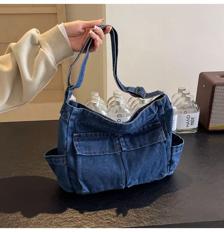 Women Denim Crossbody Bag Blue Casual Fashion — feature 19