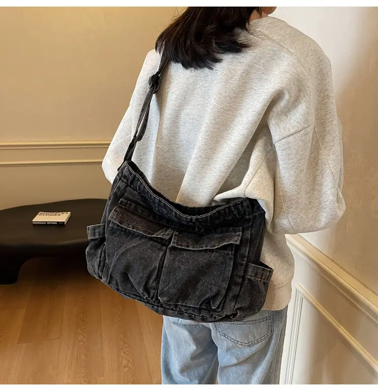Women Denim Crossbody Bag Blue Casual Fashion — feature 27