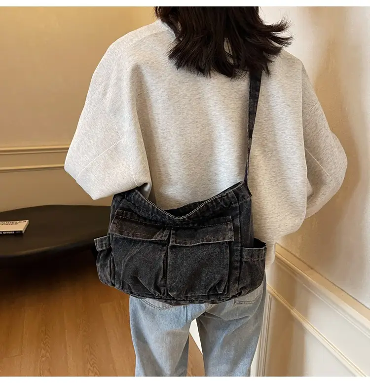 Women Denim Crossbody Bag Blue Casual Fashion — feature 28