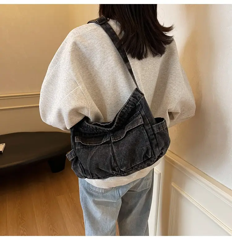 Women Denim Crossbody Bag Blue Casual Fashion — feature 30