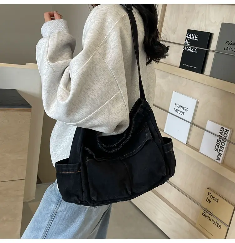 Women Denim Crossbody Bag Blue Casual Fashion — feature 33