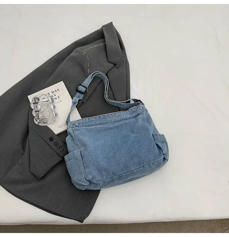 Women Denim Crossbody Bag Blue Casual Fashion — feature 5