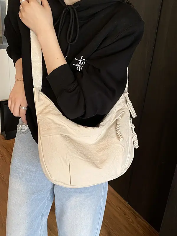 Women's Black Crossbody Shoulder Bag Large Capacity - Image 10