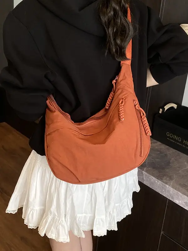 Women's Black Crossbody Shoulder Bag Large Capacity - Image 13