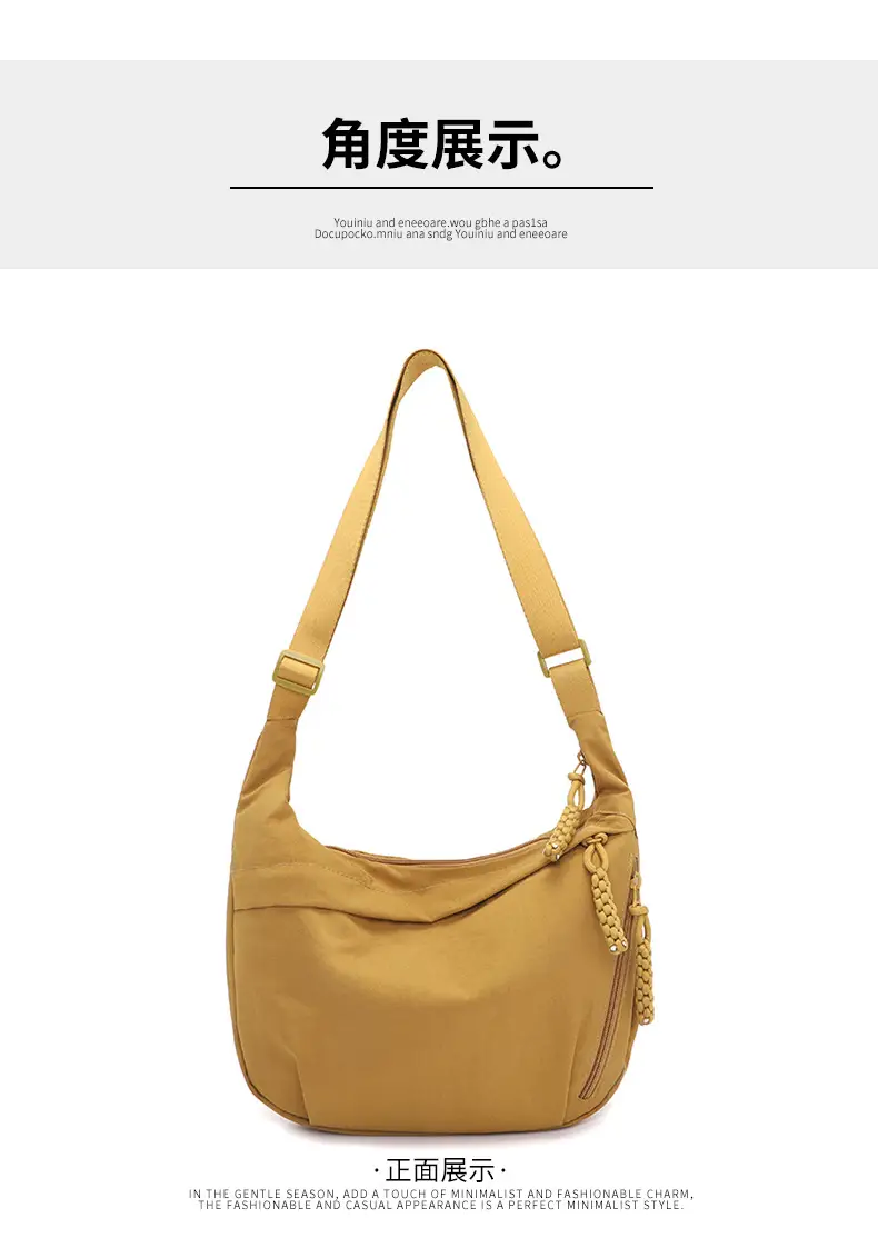 Women's Black Crossbody Shoulder Bag Large Capacity — feature 14