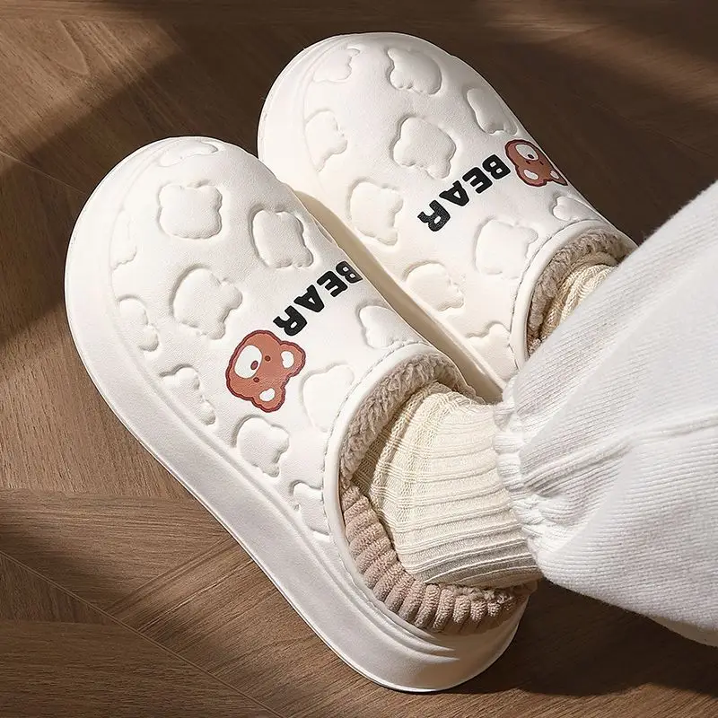 Pregnant Women's Cotton Slippers Women's Winter 2024 New Indoor Home Non-slip Waterproof Warm plush Bag with Moon Shoes - Image 13