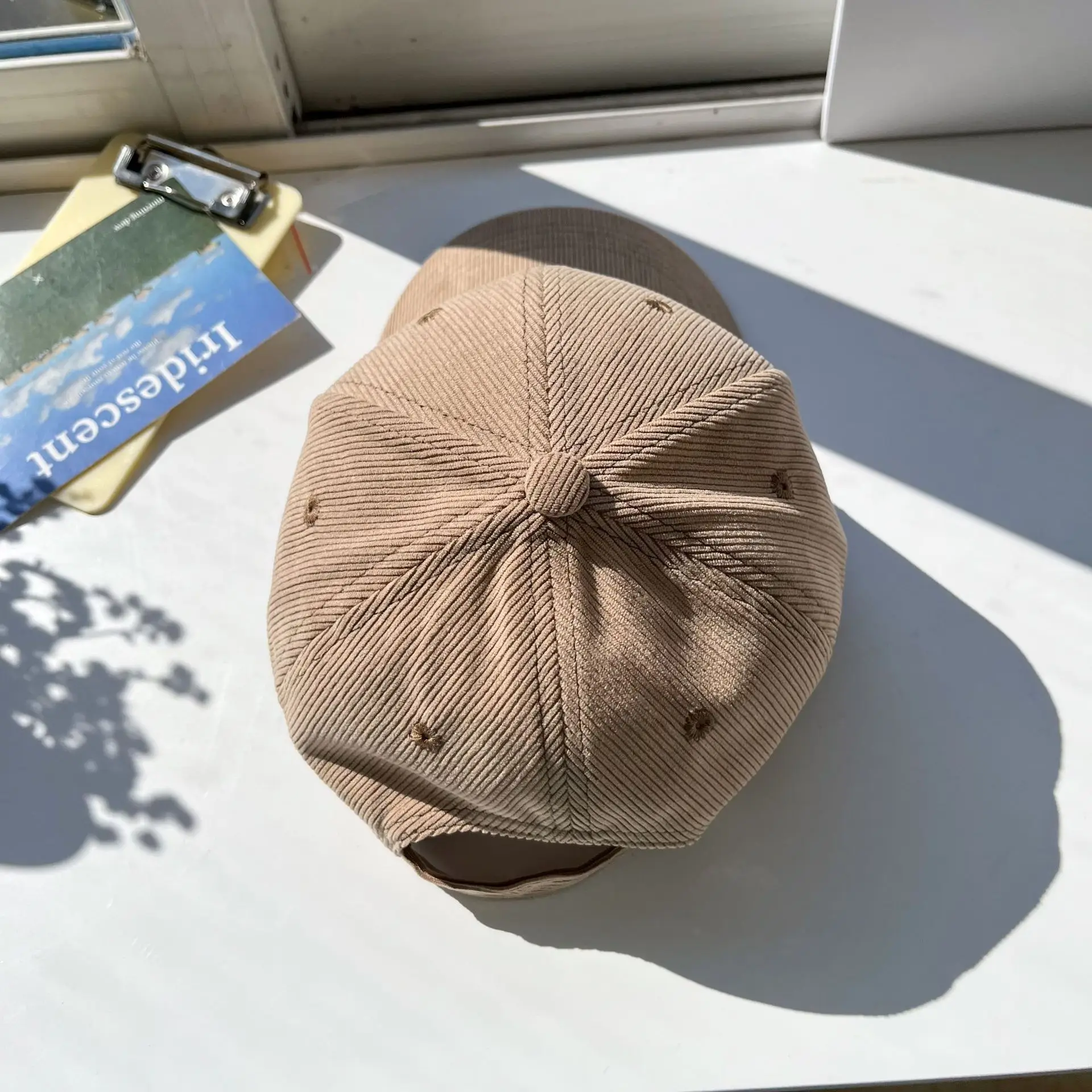 Women's Dream Logo Cap Beige Corduroy — feature 15