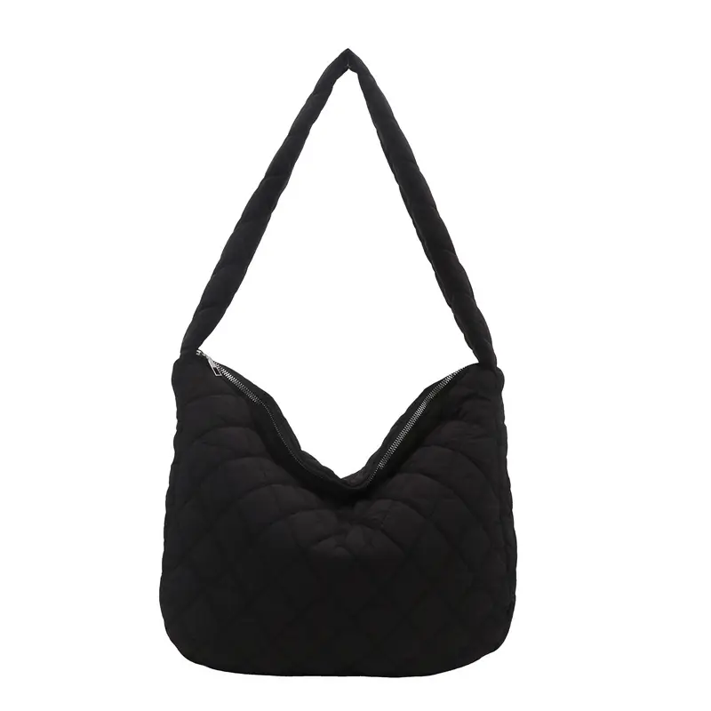 Black Embroidered Rhomboid Crossbody Bag 2024 - Image 9